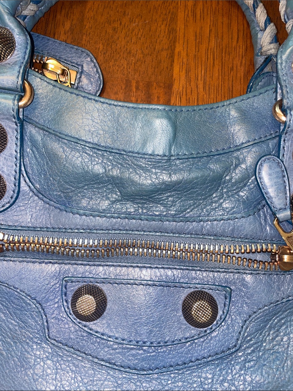 Balenciaga GRGH Giant Rose Gold Hardware Velo Bag Atlantique - Picture 3 of 12